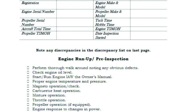 Annual Inspection Checklist