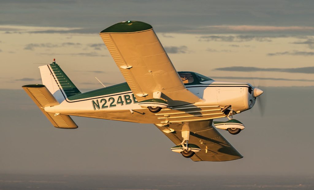 belly of Piper Cherokee 140 