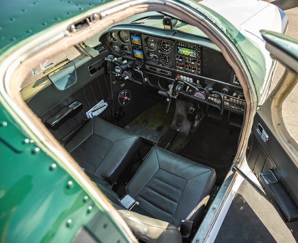 interior of a Piper Cherokee 140 